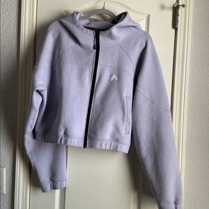 Alphalete ELMTS Cropped Zip Jacket Lilac XXXL